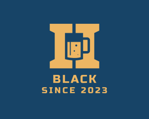 Cerveza - Beer Mug Letter H logo design