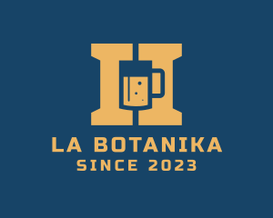 Brewer - Beer Mug Letter H logo design