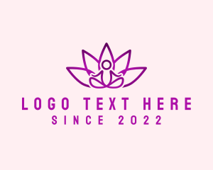 Praying - Yoga Wellness Meditation logo design