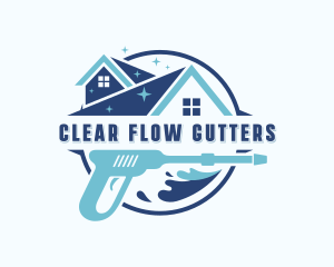 Roof Gutter Pressure Washing logo design