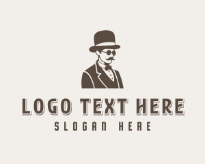 Tuxedo Gentleman Fashion logo design