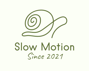 Minimalist Green Snail logo design