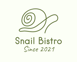 Gastropod - Minimalist Green Snail logo design