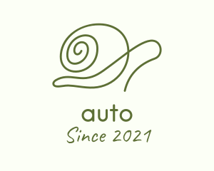 Gastropod - Minimalist Green Snail logo design