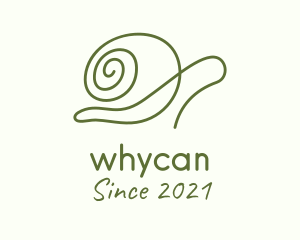 Whirl - Minimalist Green Snail logo design