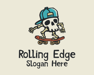 Skating - Skull Skater Skateboard logo design