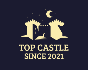 Night Castle Fortress  logo design