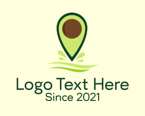 Healthy Food - Avocado Location Tracker logo design