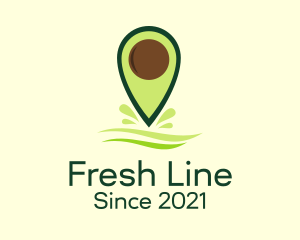 Avocado Location Tracker logo design