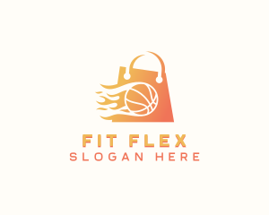 Basketball Shopping Bag logo design