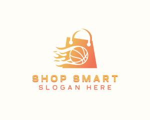 Basketball Shopping Bag logo design