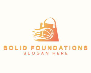 Ecommerce - Basketball Shopping Bag logo design