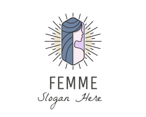 Feminine Woman Face logo design