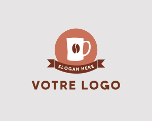 Latte - Coffee Mug Banner logo design