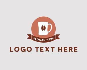 Brew - Coffee Mug Banner logo design
