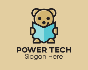 Learning - Reading Teddy Bear logo design