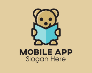 Kids - Reading Teddy Bear logo design