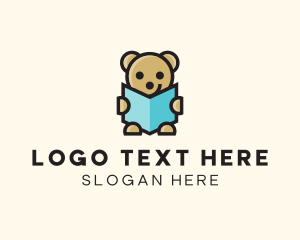 Nursery - Reading Teddy Bear logo design