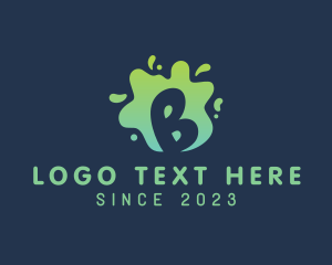 Ocean Park - Liquid Slime Letter B logo design