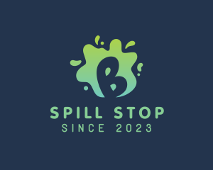 Spill - Liquid Slime Letter B logo design