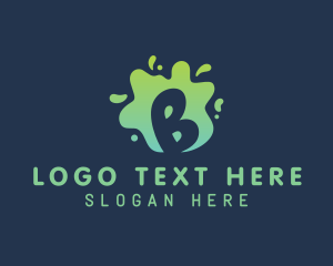 Liquid Slime Letter B Logo