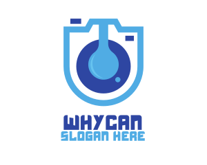 Test Tube - Blue Lab Camera logo design
