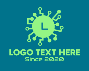 Virus - Computer Virus Lettermark logo design