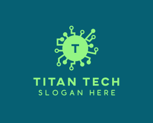 Computer Tech Virus logo design