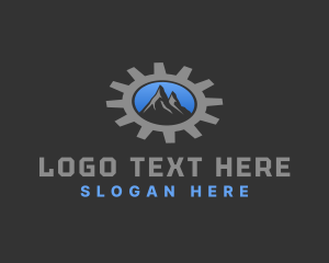 Mining - Mountain Peak Gear logo design