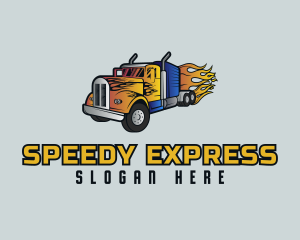 Fast Flaming Truck logo design