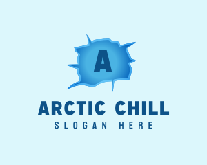 Freezing - Broken Ice Frozen logo design