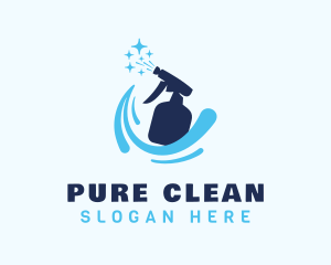 Housekeeper Spray Bottle logo design