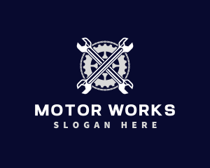 Motor - Wrench Chain Repair logo design