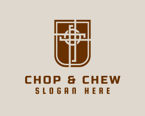 Fellowship - Shield Cross Religion logo design