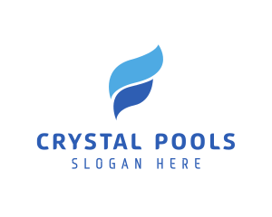 Pool - Water Wave Liquid logo design