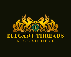 Pegasus Stallion Gold logo design