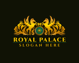 Pegasus Stallion Gold logo design