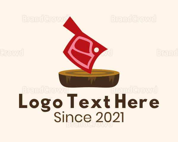 Butcher Knife Meat Logo