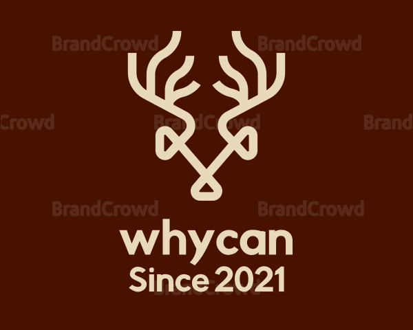 Wild Deer Antlers Logo