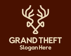 Wild Deer Antlers Logo