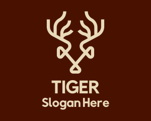 Wild Deer Antlers Logo