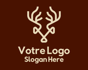 Wild Deer Antlers Logo