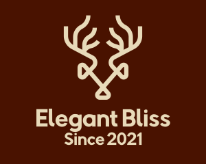 Elk - Wild Deer Antlers logo design