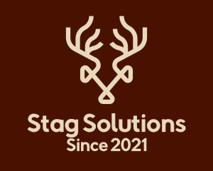 Wild Deer Antlers logo design