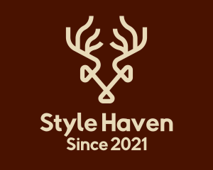 Moose - Wild Deer Antlers logo design