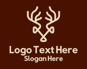 Wild Deer Antlers Logo