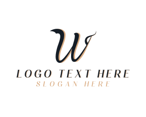Letter W - Professional Suit Tailoring Letter W logo design