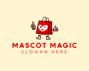 Retail Shopping Mascot logo design
