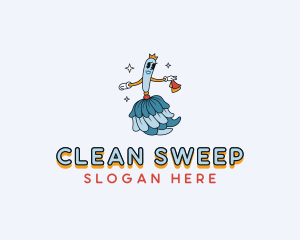 Custodian - Clean Sanitation Duster logo design