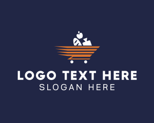 Online Store - Fast Cart Grocery logo design